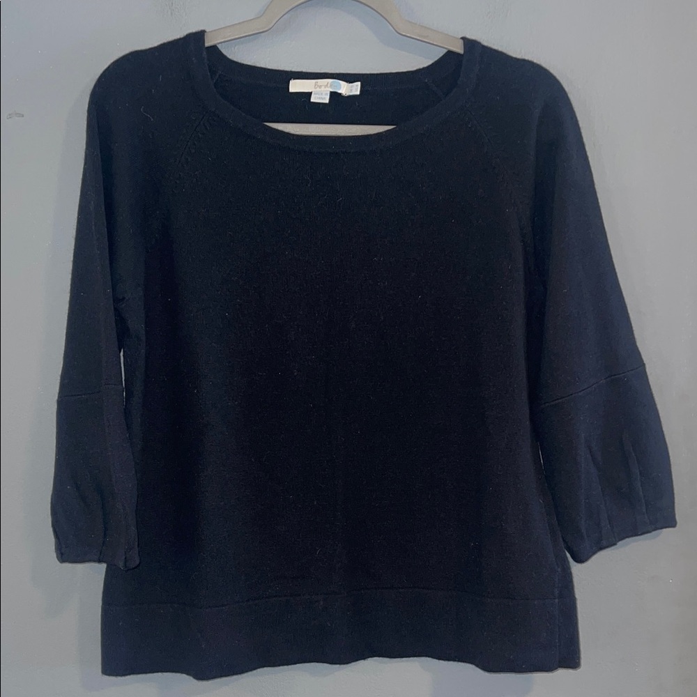 Boden Black Crewneck Cashmere Blend Sweater Size 8